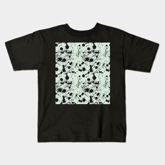 Black watercolor brush strokes Kids T-Shirt by ilhnklv